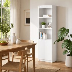 Highboard Storage Cabinet Specifications: 50x35x180cm White