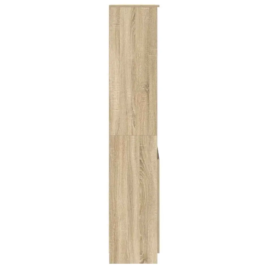 Highboard Storage Cabinet for Dining Room Bedroom Bathroom Kitchen Living Space Brown Engineered Wood 50W x 35D x 180H cm