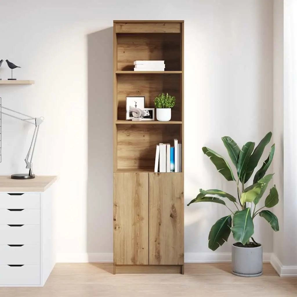 Brown Engineered Wood Highboard Cabinet