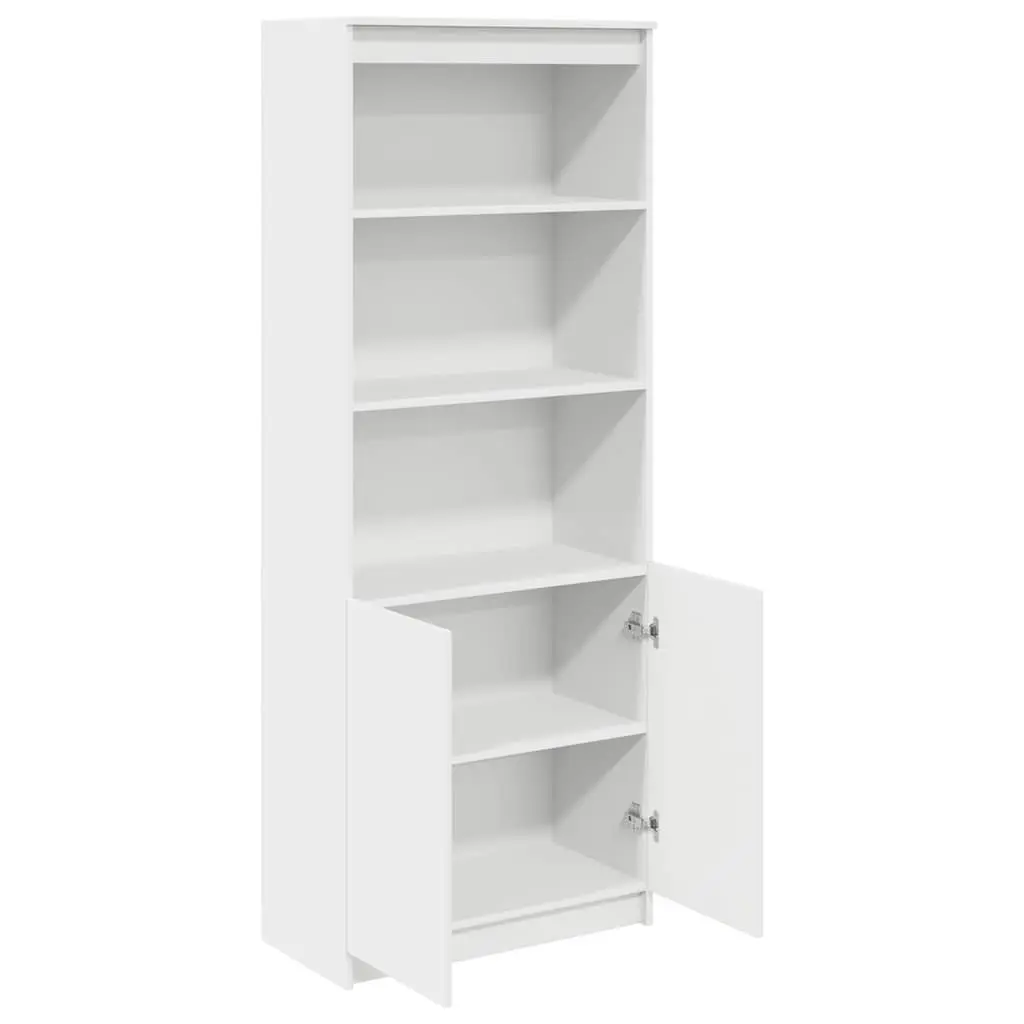 Highboard Storage Cabinet White 70x35x180 cm Tall Cupboard for Bedroom