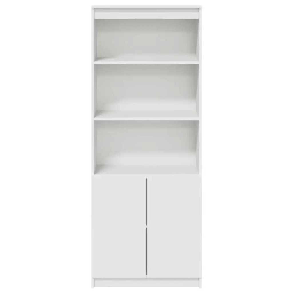 Highboard Storage Cabinet White 70x35x180 cm Tall Cupboard for Bedroom