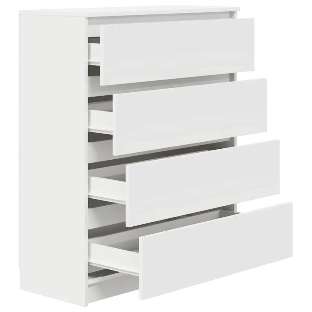 Sideboard White 80x35x99 cm Storage Cabinet Buffet Engineered Wood Furniture
