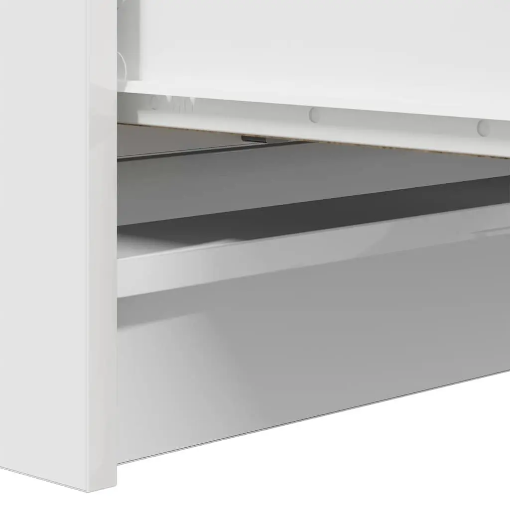Sideboard White 80x35x99 cm Storage Cabinet Buffet Engineered Wood Furniture