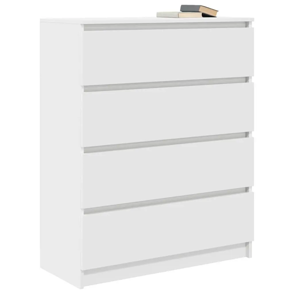 Sideboard White 80x35x99 cm Storage Cabinet Buffet Engineered Wood Furniture