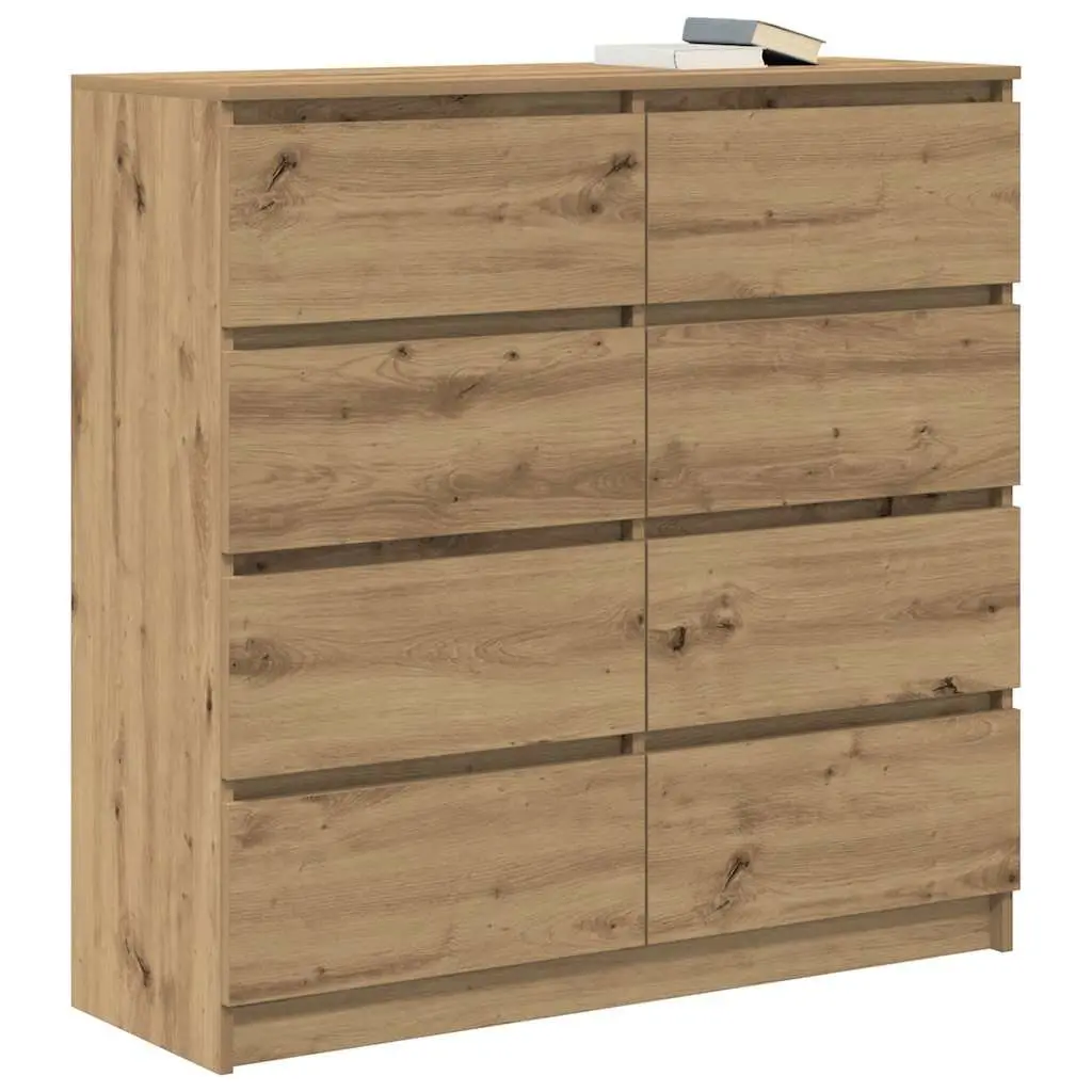 Sideboard Brown Engineered Wood Storage Cabinet Buffet 100x35x99cm