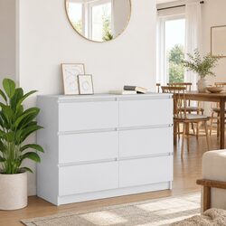 Sideboard White 100x35x76 cm Storage Cabinet Buffet Engineered Wood Living Room