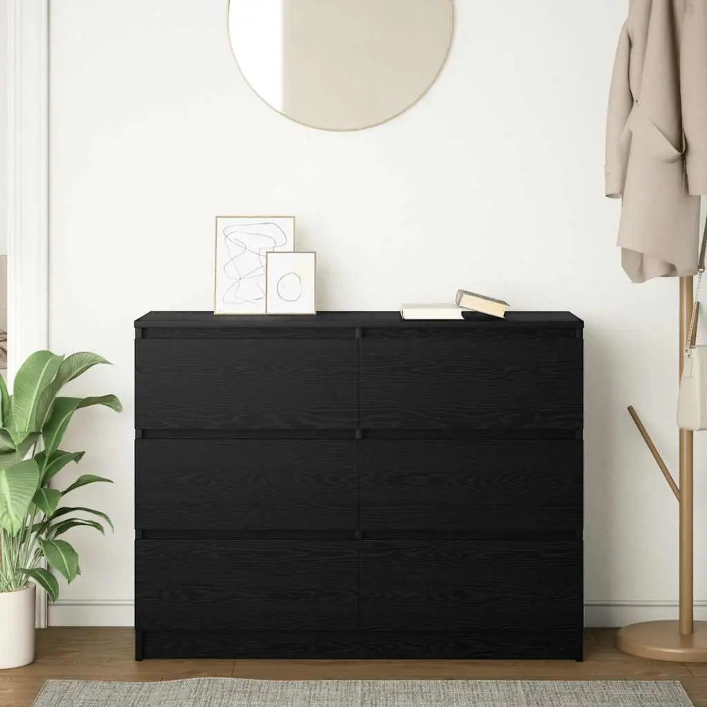 Sideboard Black 100x35x76cm Storage Cabinet Buffet Engineered Wood Furniture