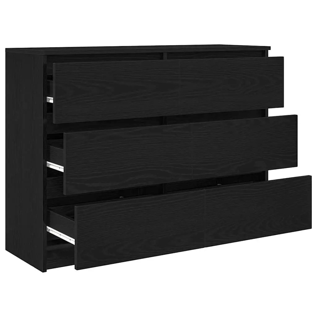 Sideboard Black 100x35x76cm Storage Cabinet Buffet Engineered Wood Furniture