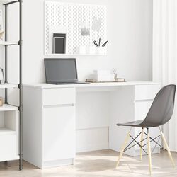 Specifications for White Engineered Wood Desk with Drawer
