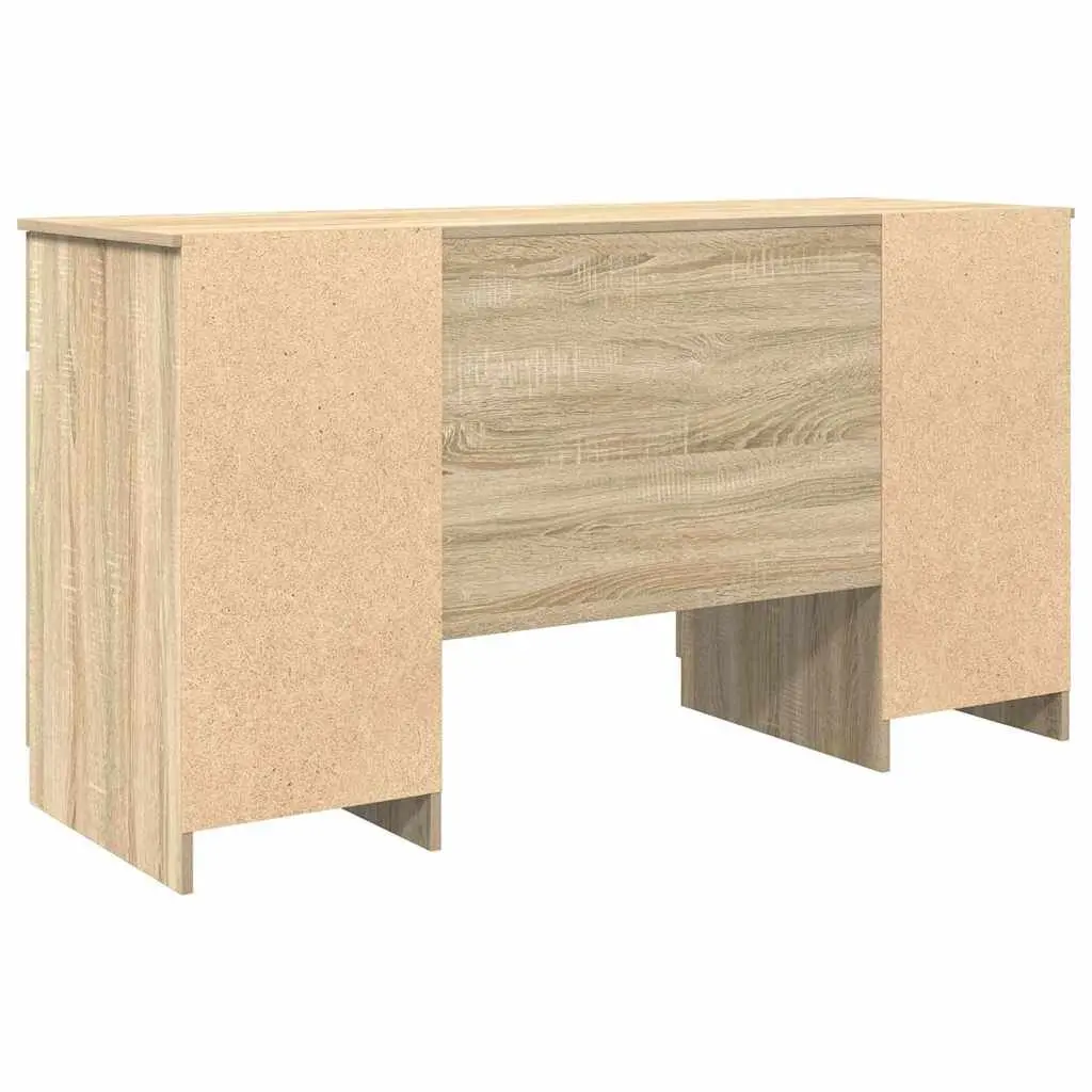 Desk with Drawer for Home Office 140 x 49 x 76 cm Engineered Wood Sonoma Oak