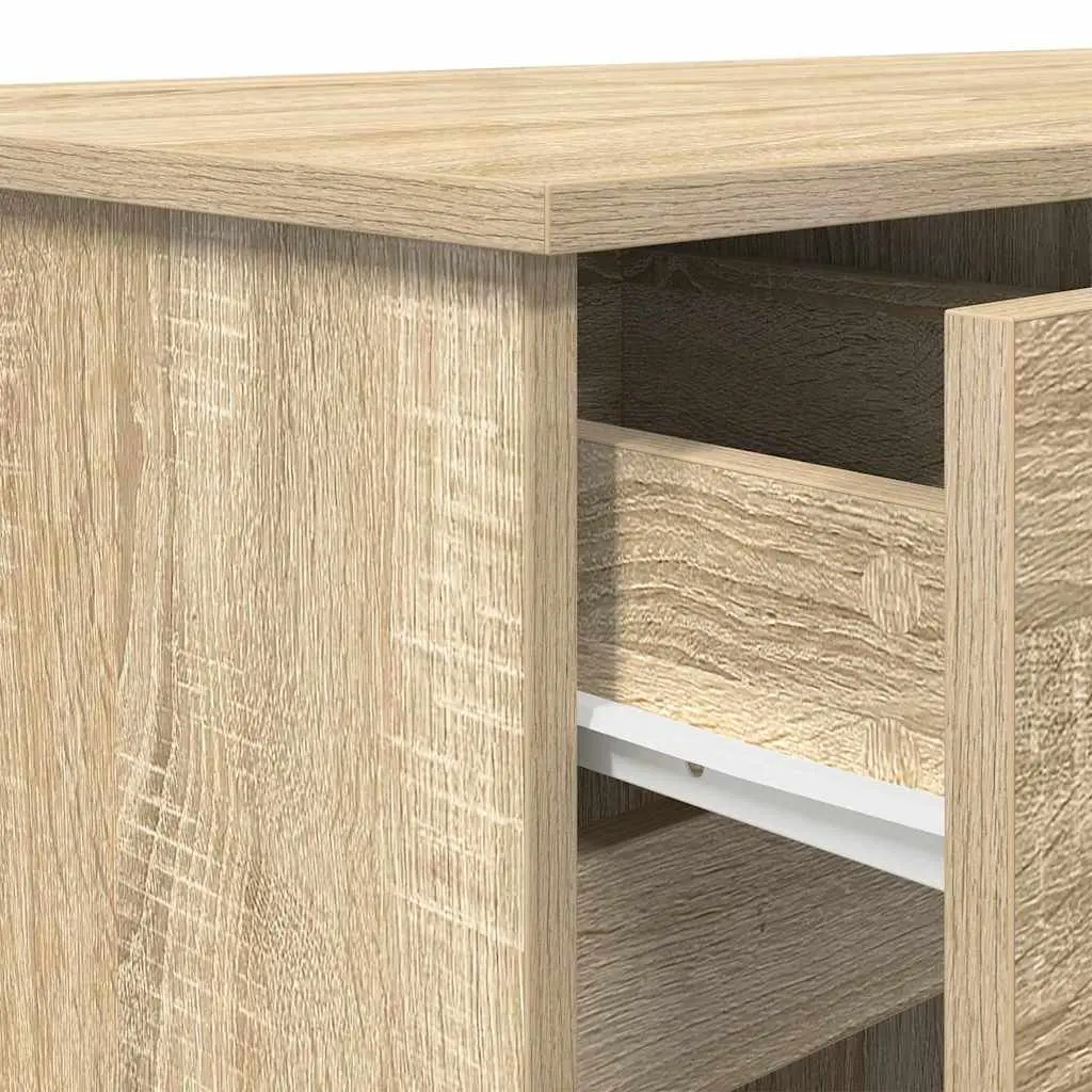 Desk with Drawer for Home Office 140 x 49 x 76 cm Engineered Wood Sonoma Oak