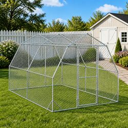 Chicken Run Specifications: 2.5x4x2.25m Galvanised Steel