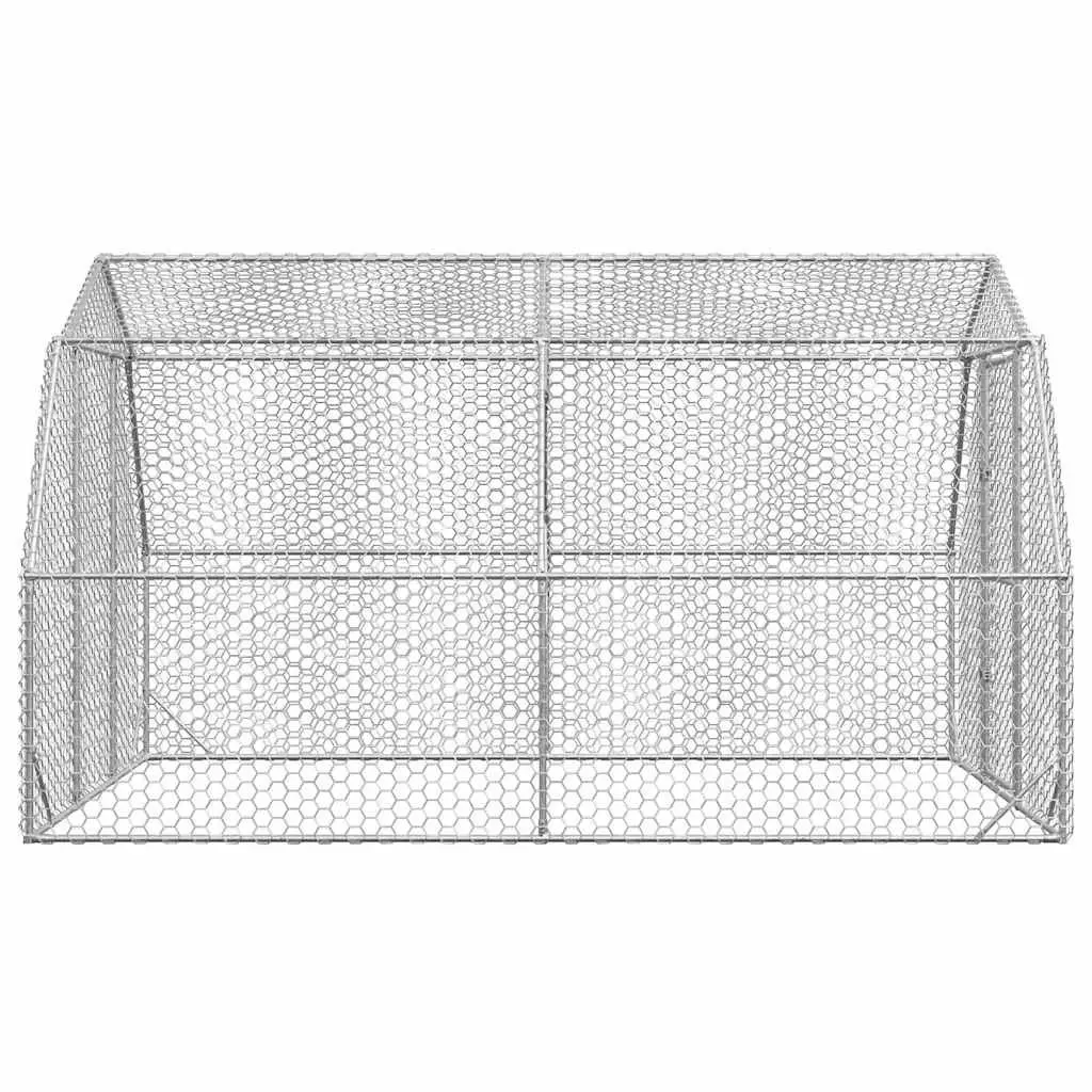 Chicken Run 2.5x4x2.25m Walk-in Coop Galvanised Steel Mesh Enclosure Predator