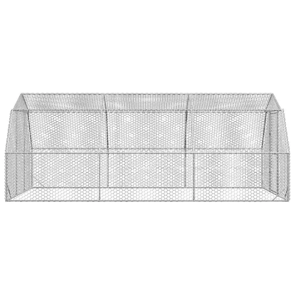 Chicken Run Walk-In Coop 2.5x6x2.25m Galvanised Steel Mesh Poultry Enclosure