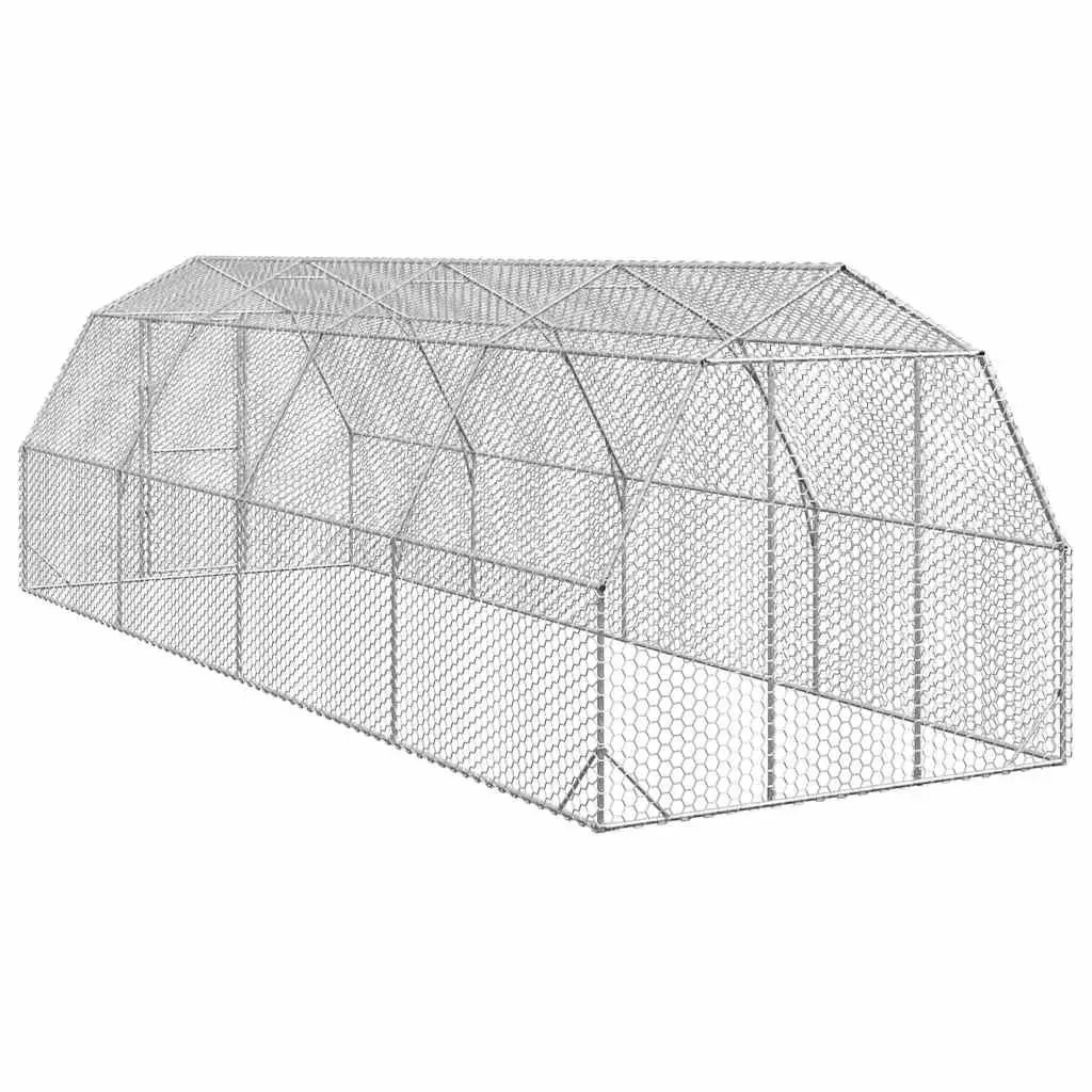 Chicken Run Outdoor Use 2.5x8x2.25m Galvanised Steel Mesh Enclosure