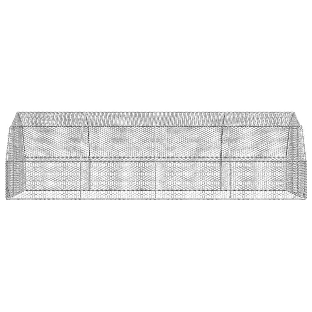 Chicken Run Outdoor Use 2.5x8x2.25m Galvanised Steel Mesh Enclosure