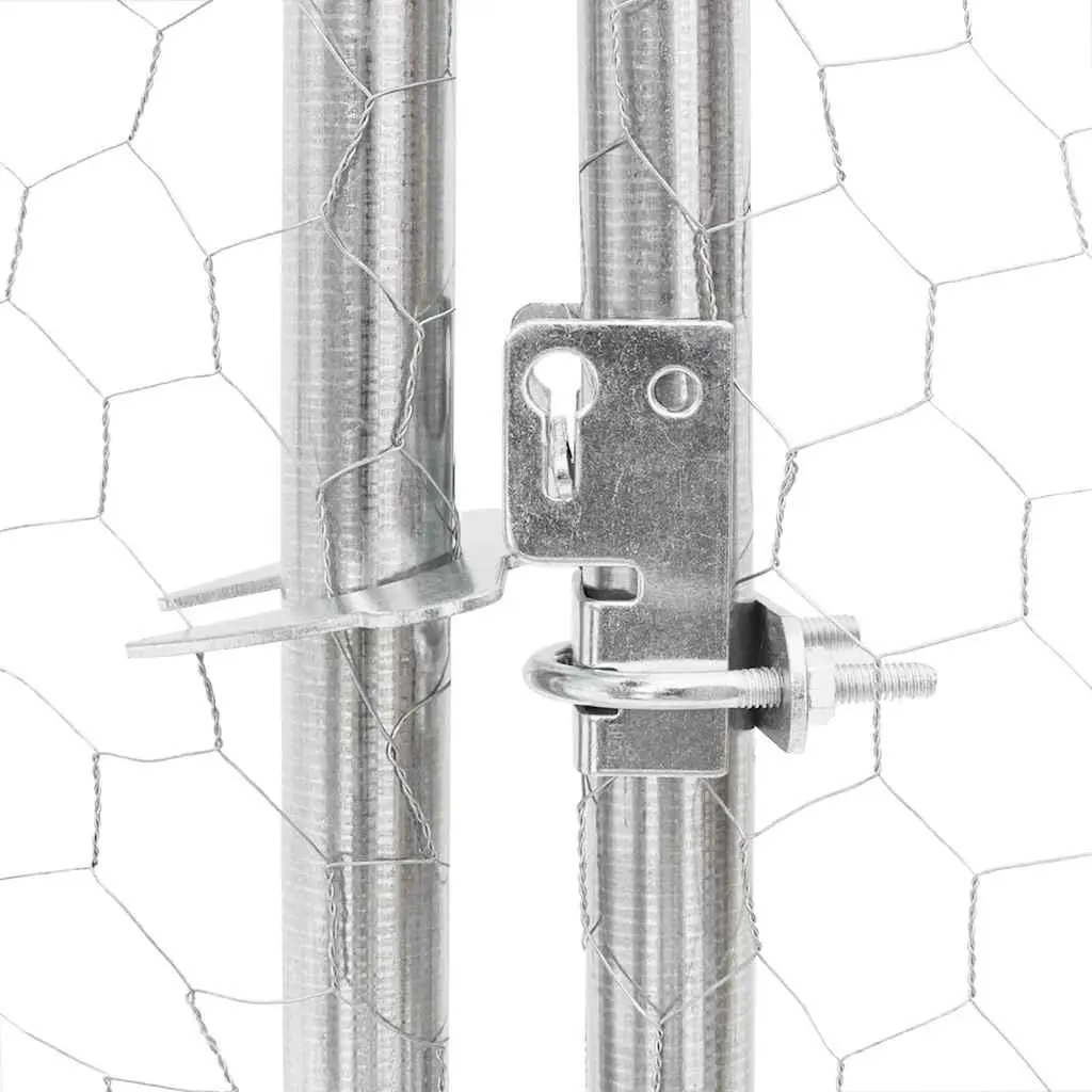 Chicken Run Outdoor Use 2.5x8x2.25m Galvanised Steel Mesh Enclosure