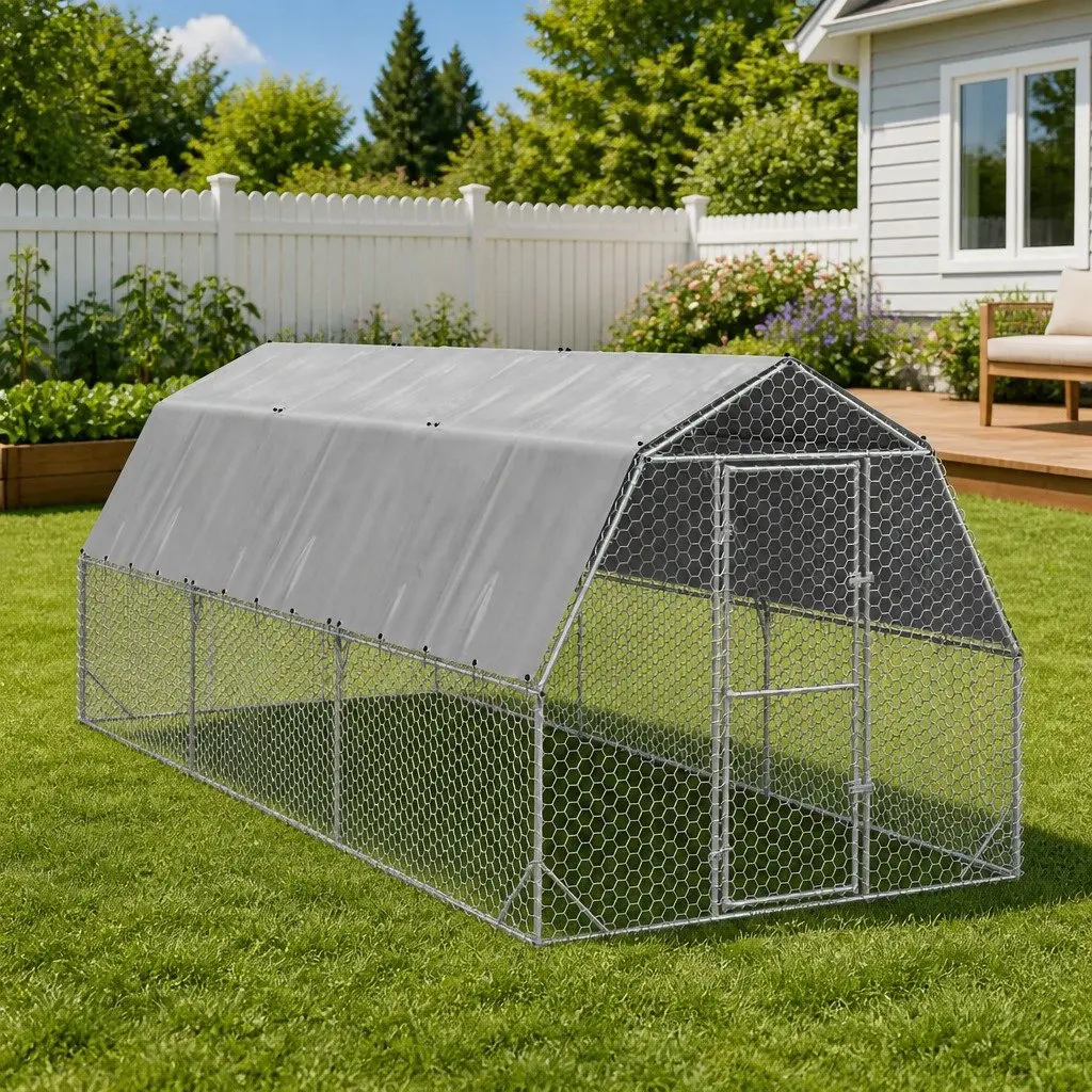 Chicken Run with Roof 2.5x6x2.25m
