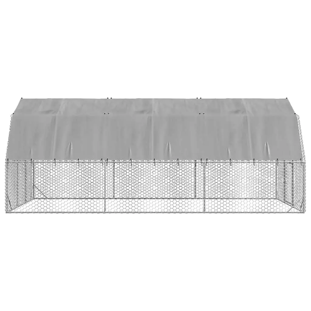Chicken Run with Roof Outdoor Coop 2.5x6x2.25m Small Animal Habitat Enclosure