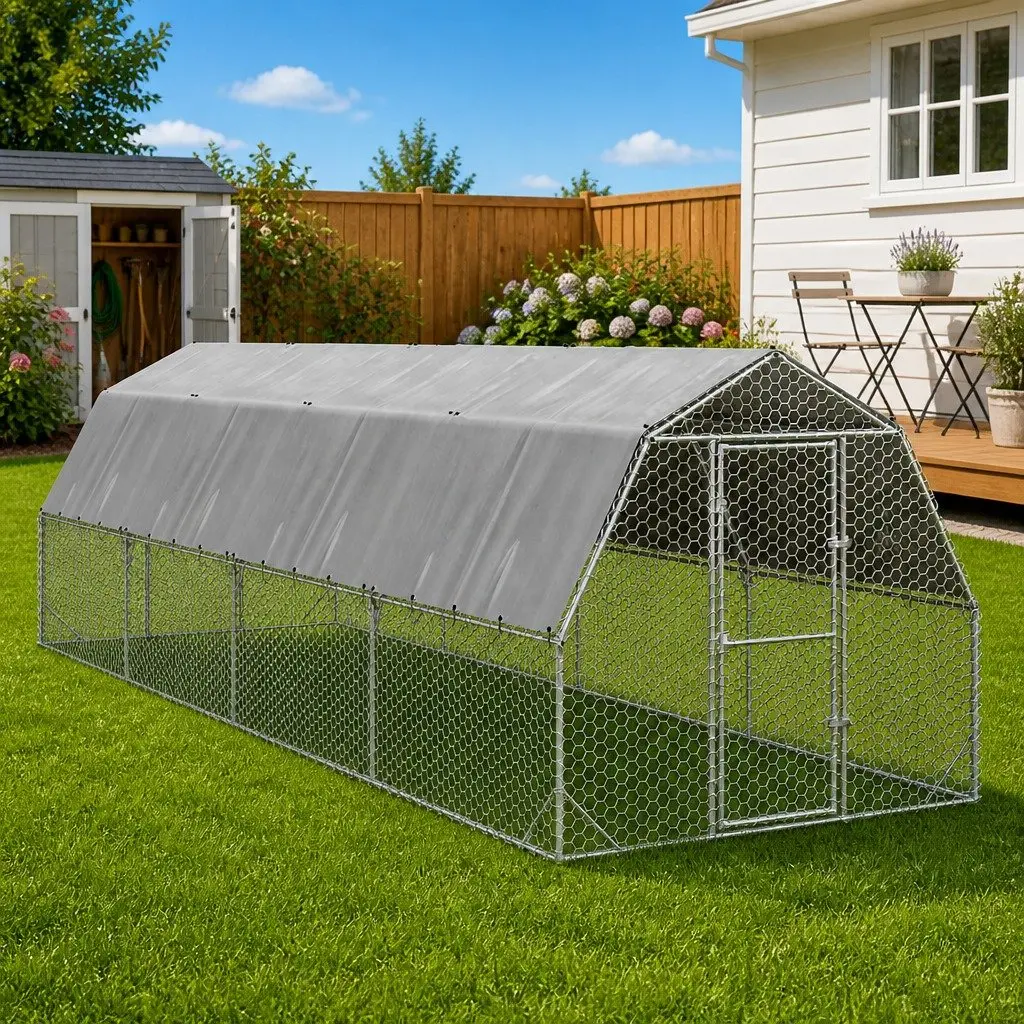 Large Walk-In Chicken Run with Roof
