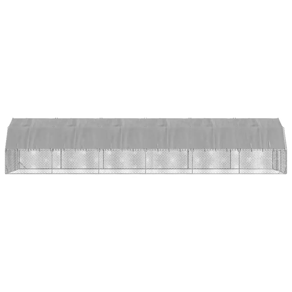 Chicken Run for Backyard Poultry 2.5x12x2.25m Galvanised Steel Frame Enclosure