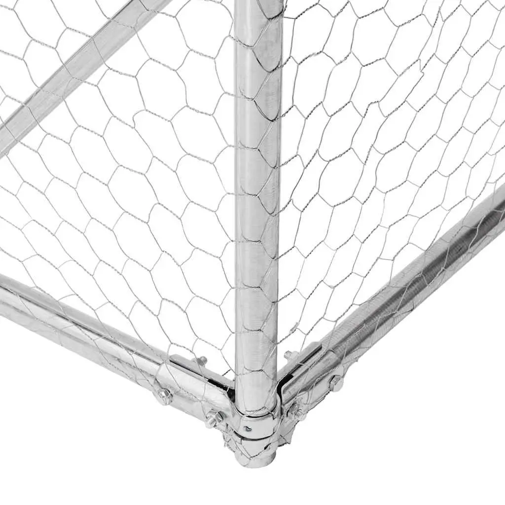 Chicken Run with Roof Walk-in Coop Hexagonal Mesh Galvanised Steel Frame