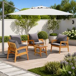 Specifications for 5-Piece Outdoor Bistro Set with Cushion