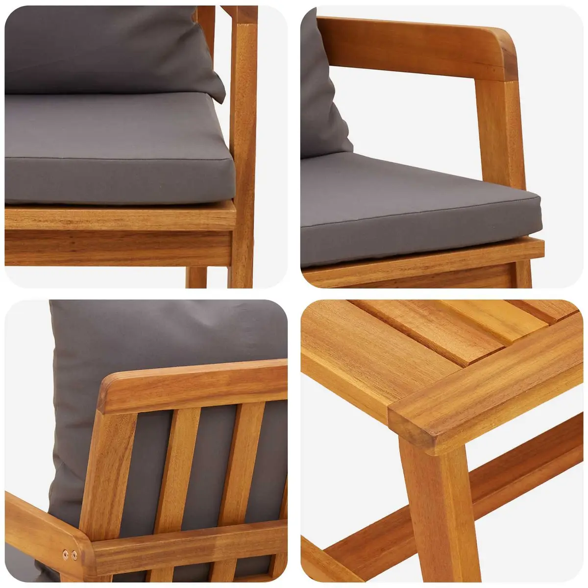 5-Piece Outdoor Bistro Set with Cushion