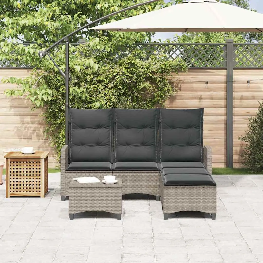3 Piece L-shaped Garden Sofa Set