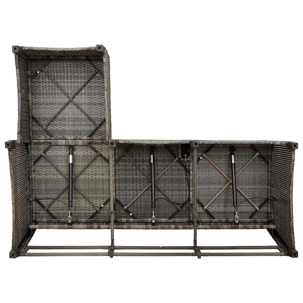 3 Piece L-shaped Garden Sofa Set