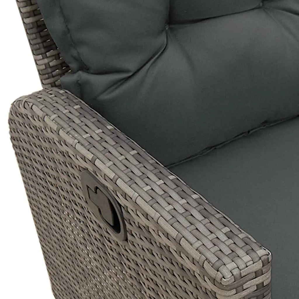 3 Piece L-shaped Garden Sofa Set