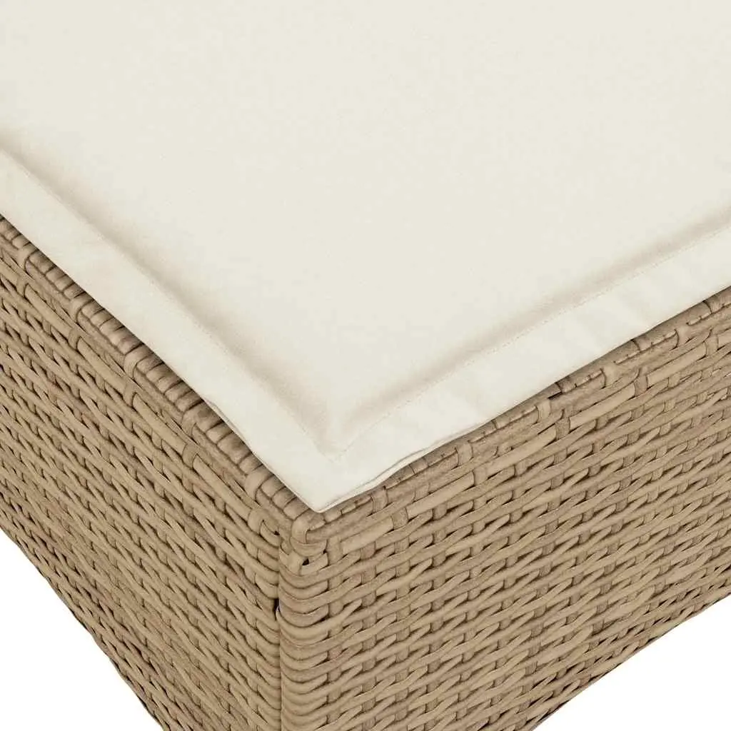 L-Shaped Garden Sofa Set 3 Piece Outdoor Patio Furniture with Cushions Beige