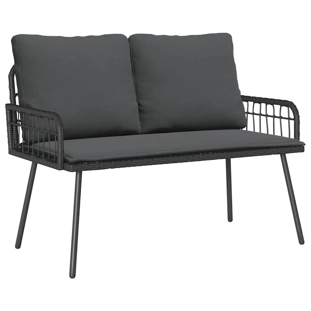 Black Poly Rattan Garden Dining Set