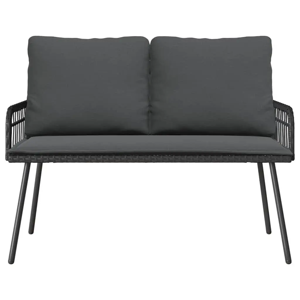 Black Poly Rattan Garden Dining Set