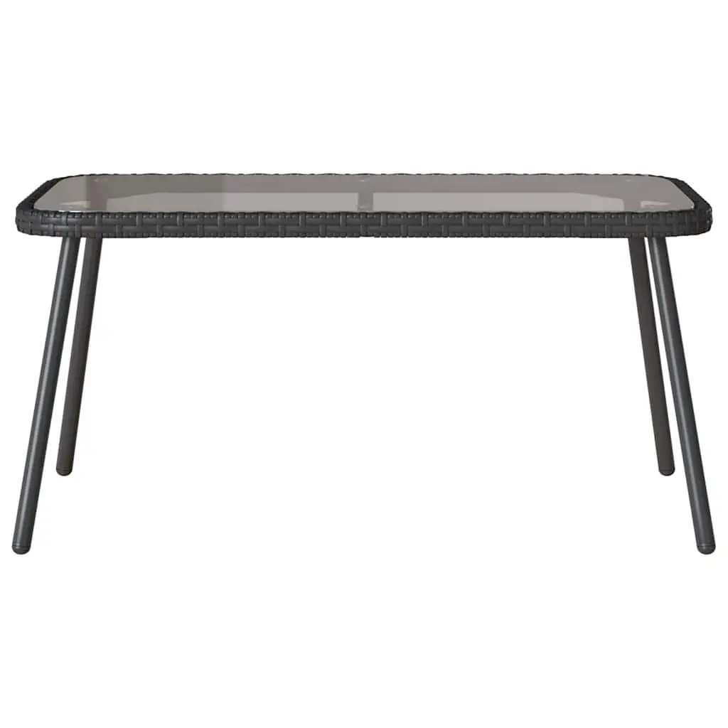 Black Poly Rattan Garden Dining Set