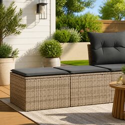 Specification-Driven Grey Poly Rattan Sofa Set, 2 Pieces