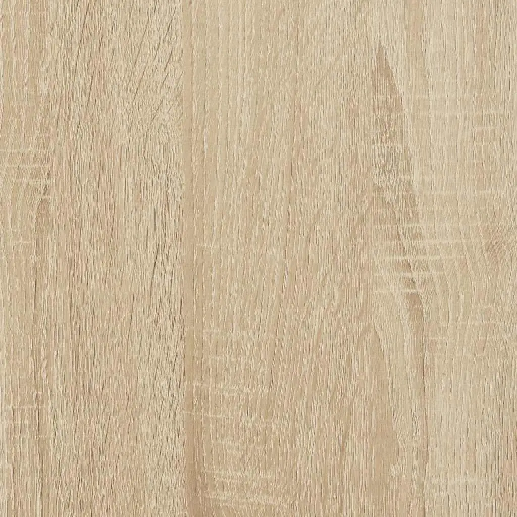 Bed Frame Bedroom 150x200 cm Engineered Wood Slatted Base Sonoma Oak