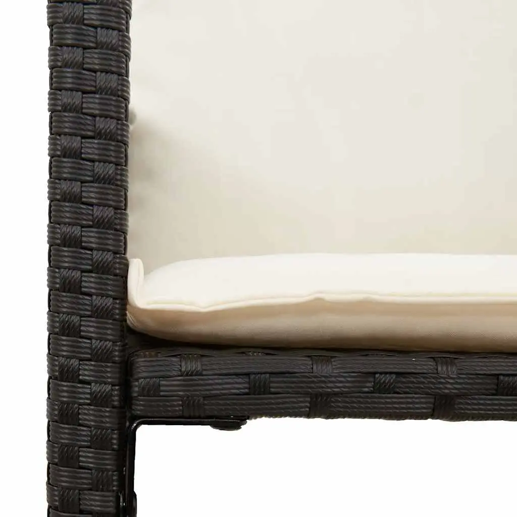 5 Piece Garden Bar Set Black Outdoor Furniture for Patio and Garden