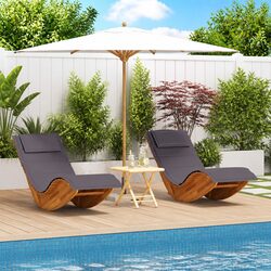 Acacia Wood Sun Lounger Set: Dimensions & Specs