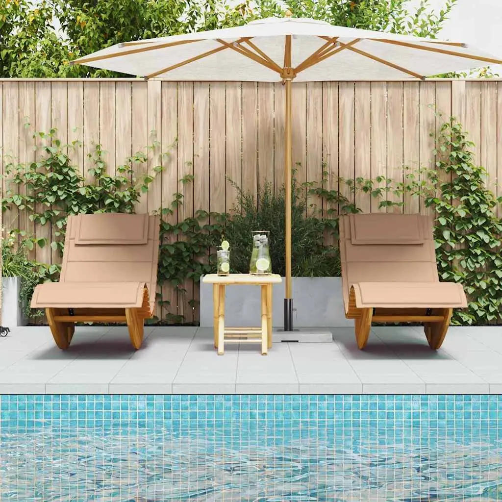 Sun Loungers Outdoor Garden Patio Pool Chairs 2 pcs