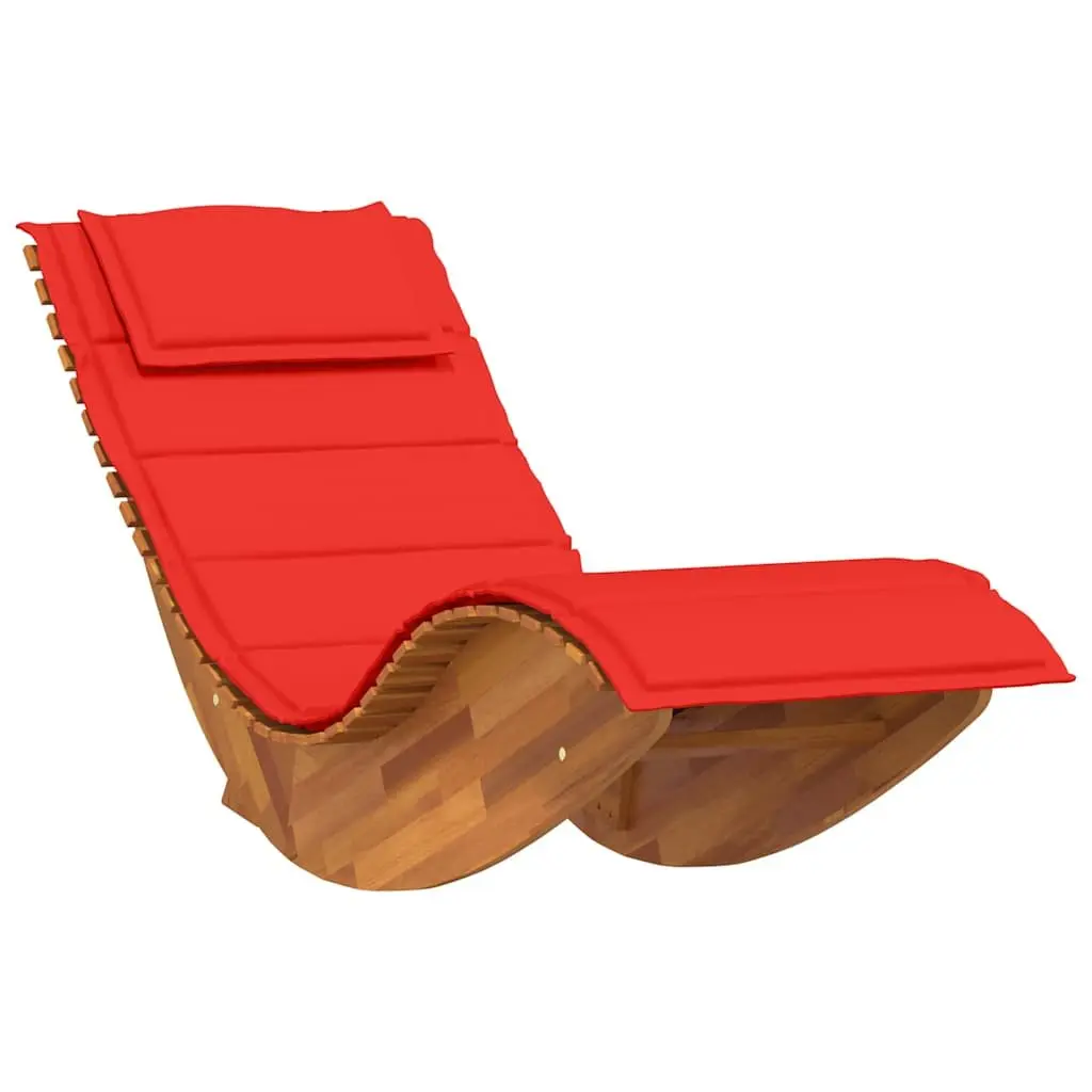 Sun Loungers for Outdoor Garden Patio Pool 2 Piece Solid Acacia Wood