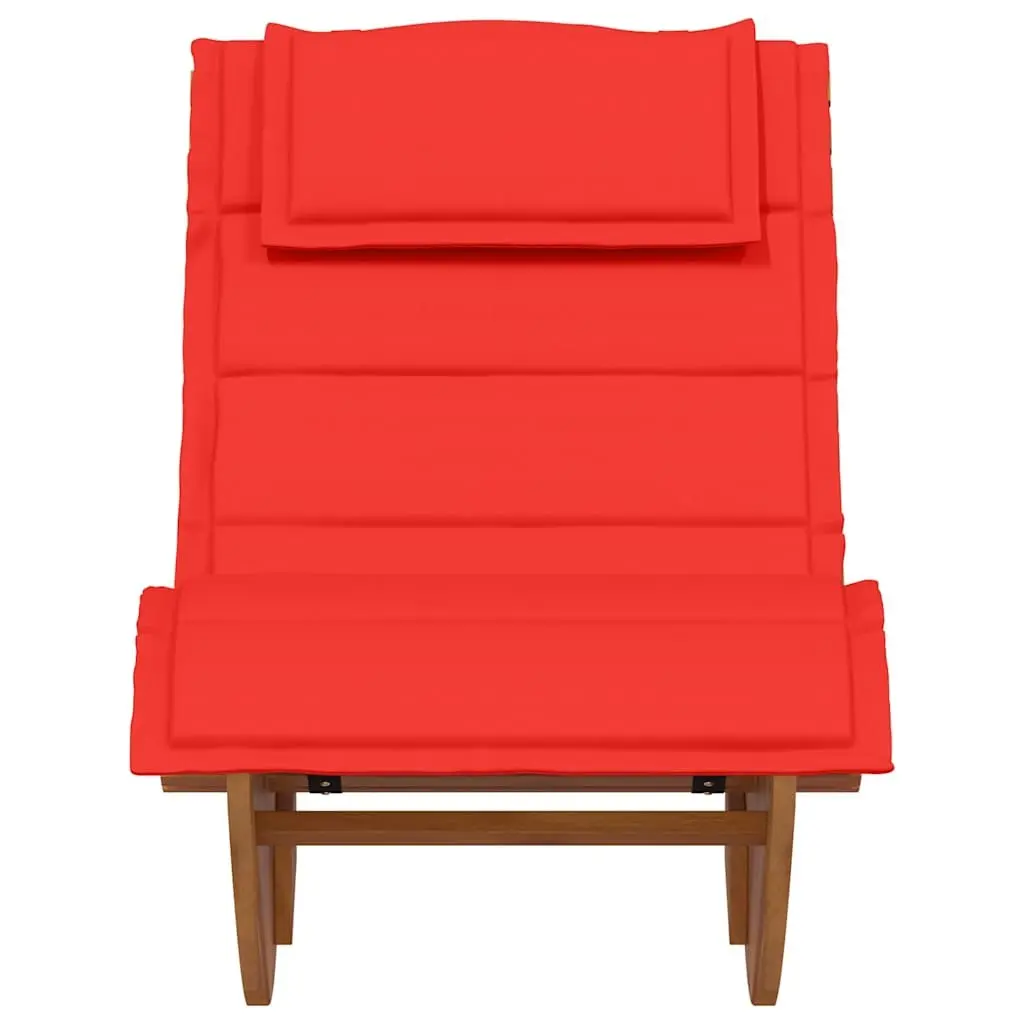 Sun Loungers for Outdoor Garden Patio Pool 2 Piece Solid Acacia Wood