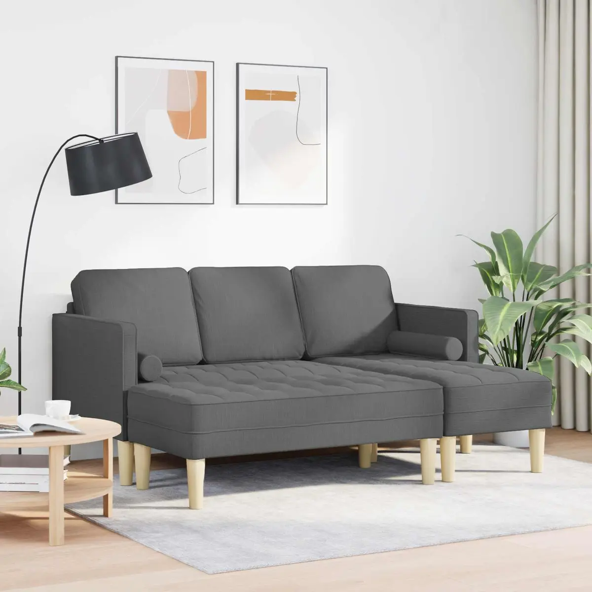 2-Piece Modular Sofa Set in Grey