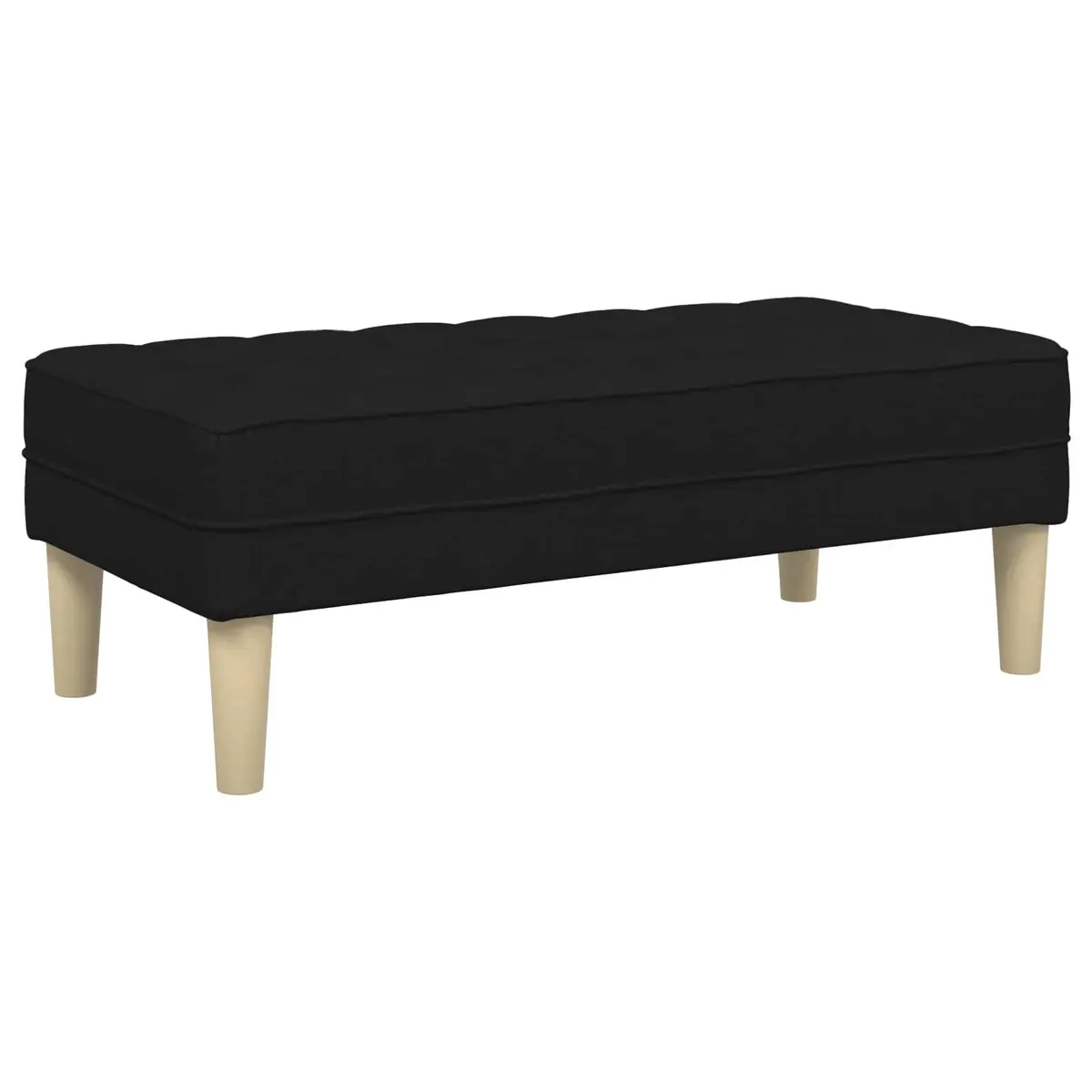 Modern Modular Sofa Set 2 Pieces Black Polyester Flat Armrests Contemporary