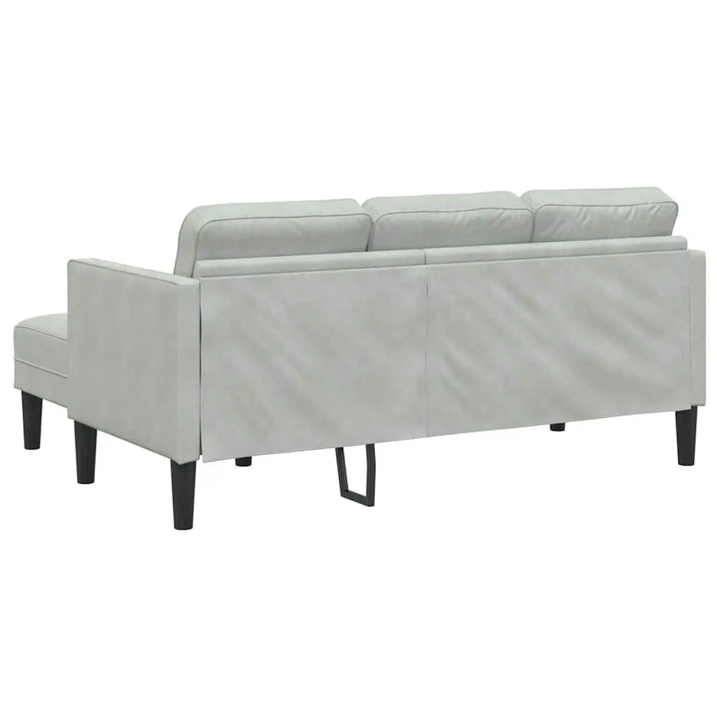 Sofa Set 2 pcs Light Grey Polyester Modular Lounge Couch Living Room Seating