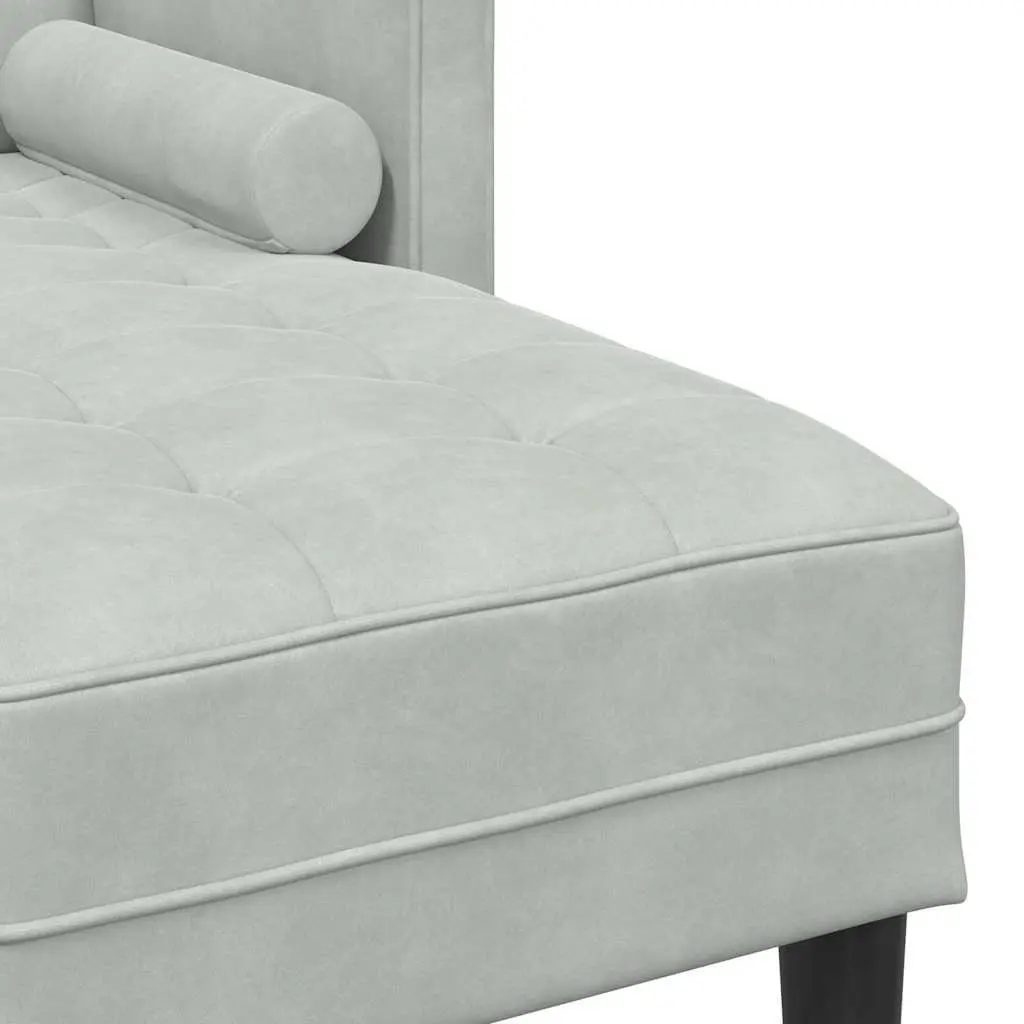 Sofa Set 2 pcs Light Grey Polyester Modular Lounge Couch Living Room Seating