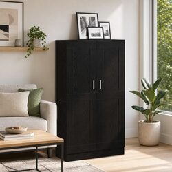 Book Cabinet Specifications: Black Oak Storage Unit