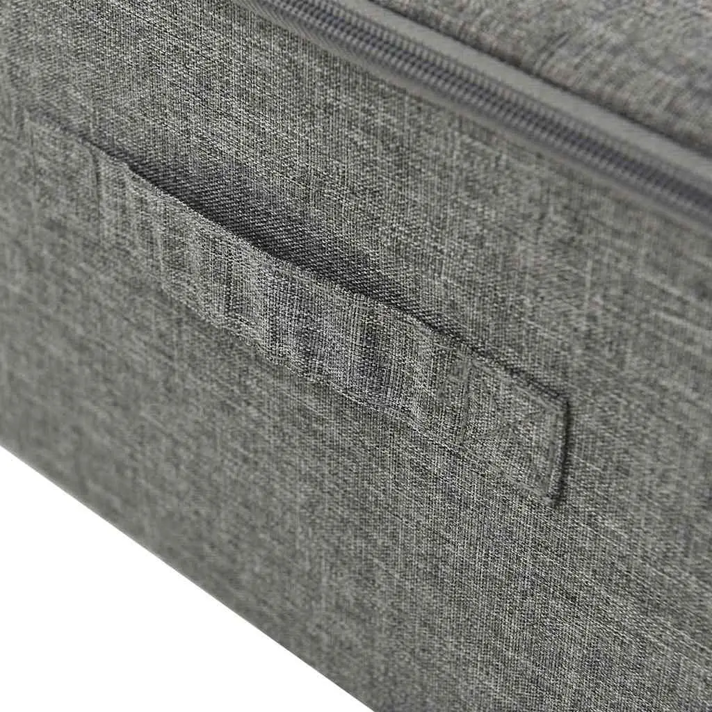 Storage Boxes 2 pcs Foldable Fabric Anthracite Household Organiser 70x40x18cm