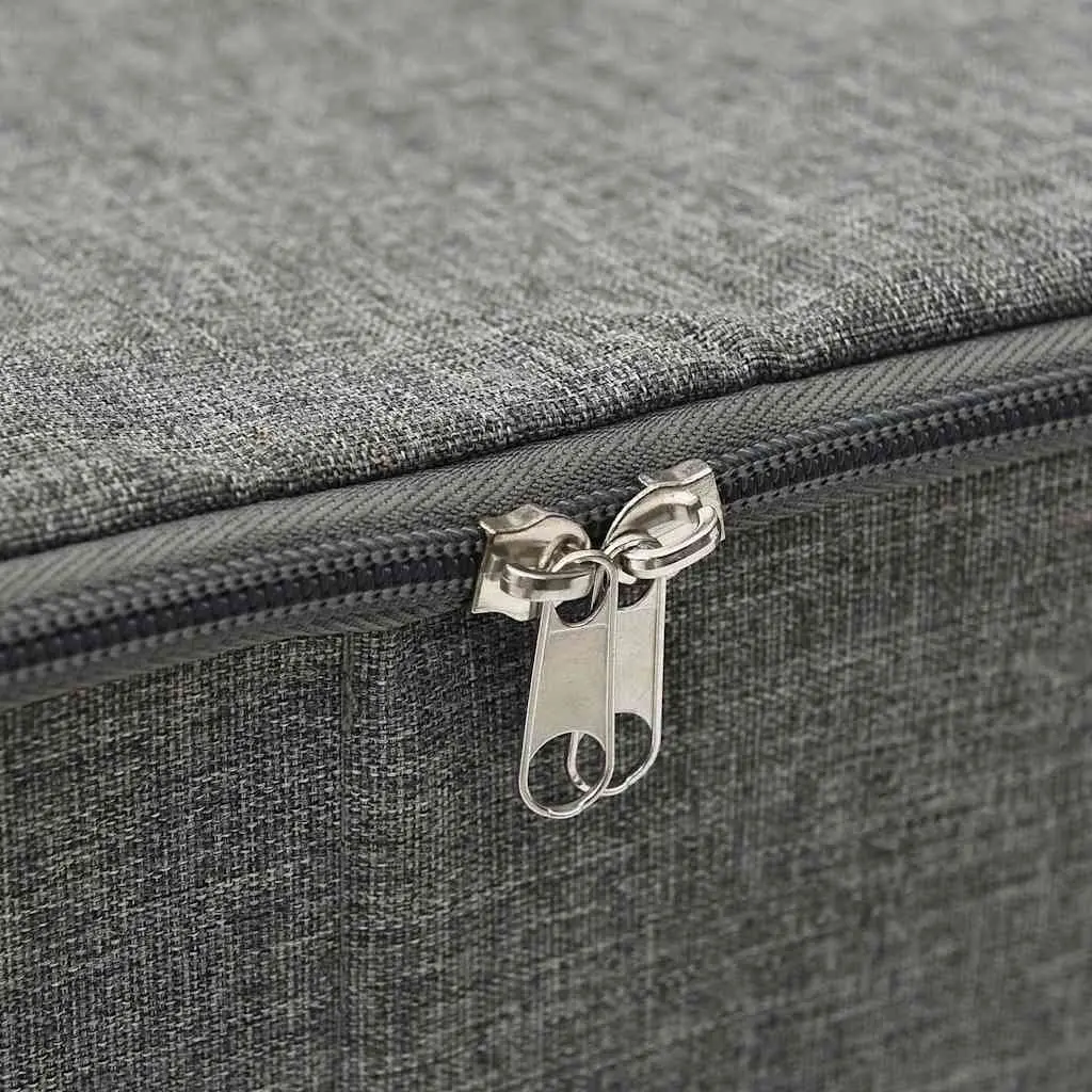 Storage Boxes 2 pcs Foldable Fabric Anthracite Household Organiser 70x40x18cm