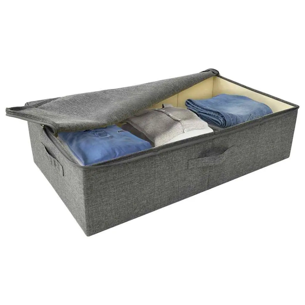 Storage Boxes 2 pcs Foldable Fabric Anthracite Household Organiser 70x40x18cm